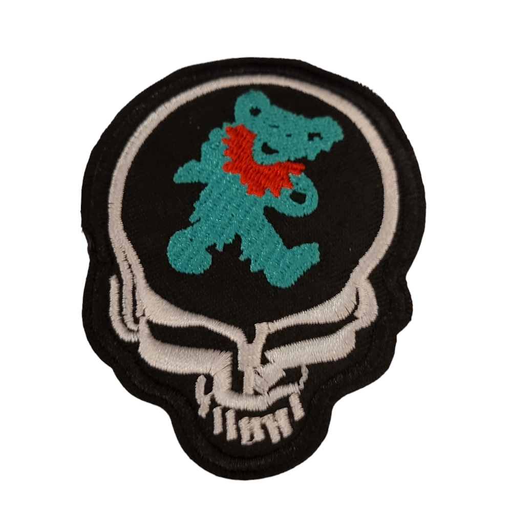 Grateful dead embroidered patch Stealie face dancing Bear new